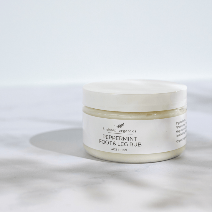 Gel douche à la menthe poivrée pour les pieds et les jambes