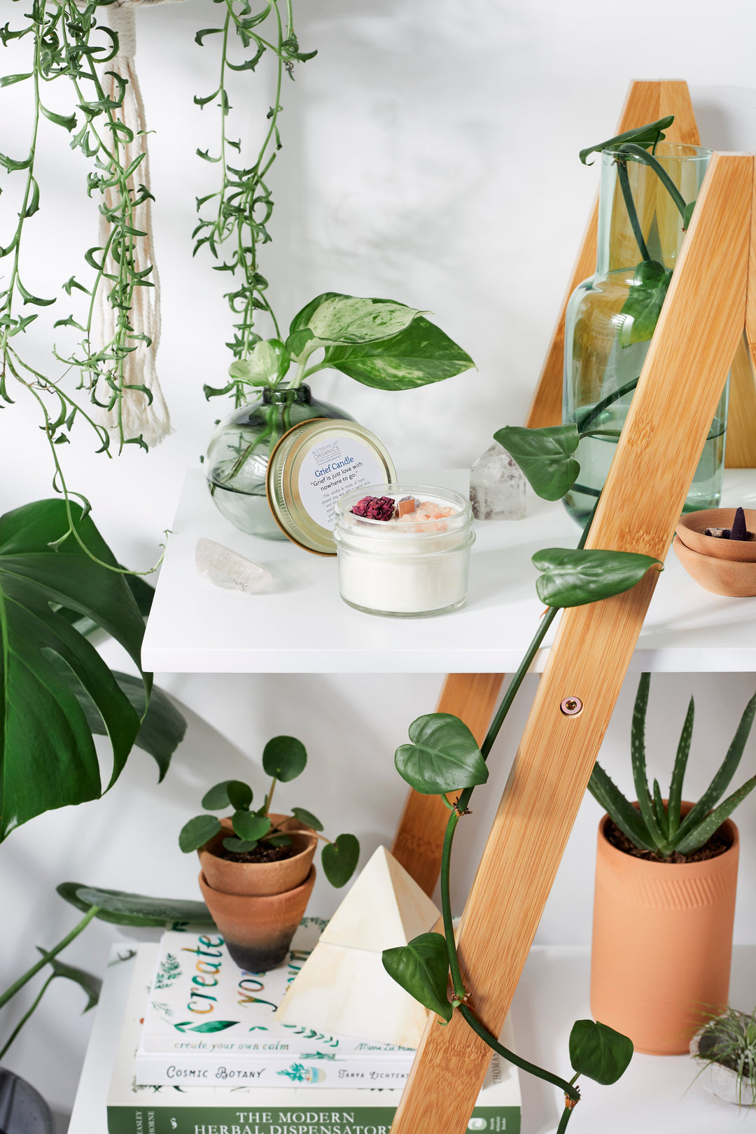 Bougie de deuil / Bougie d'intention / Bougie aux huiles essentielles / Bougie en cire de soja / Bougie pour le deuil