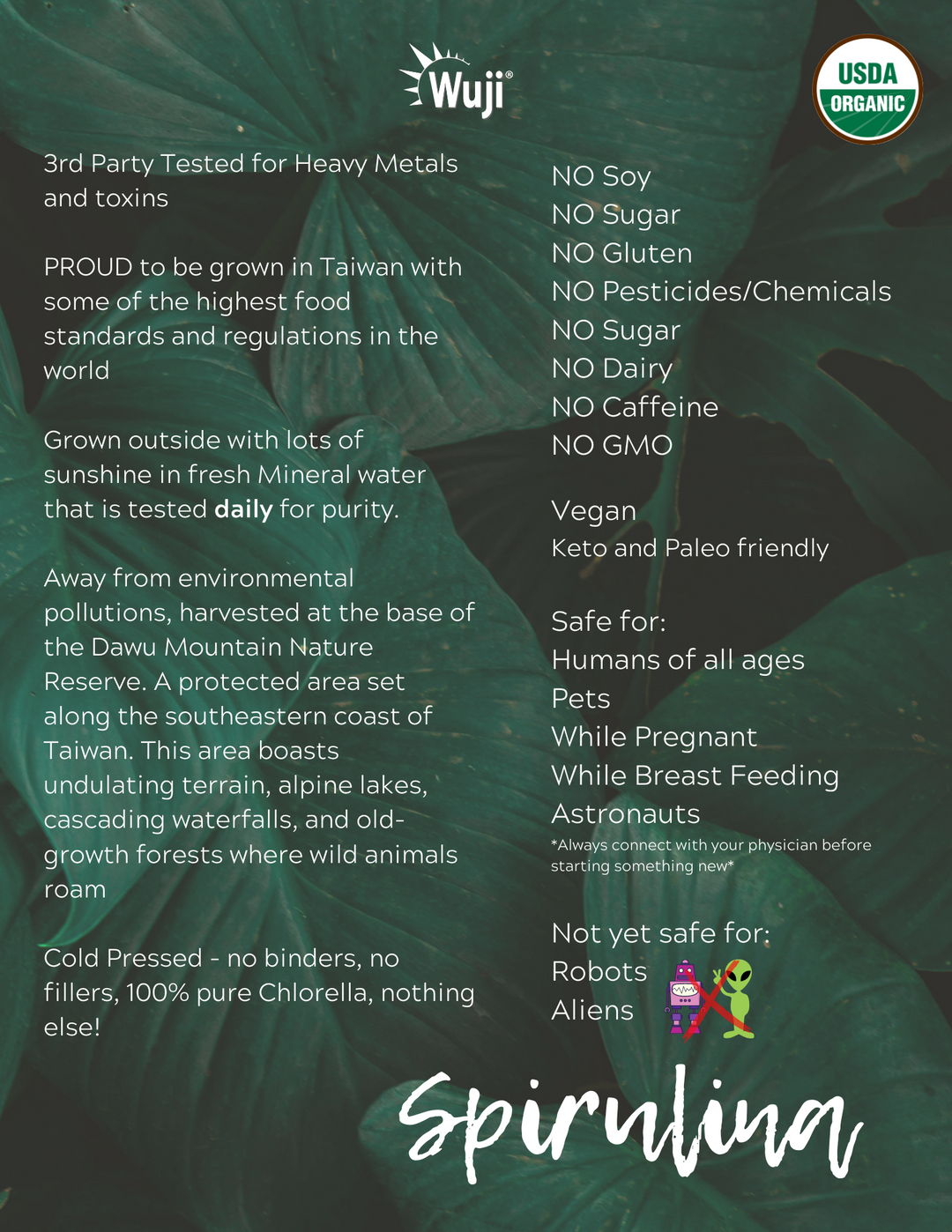 Spiruline biologique Wuji (SC)
