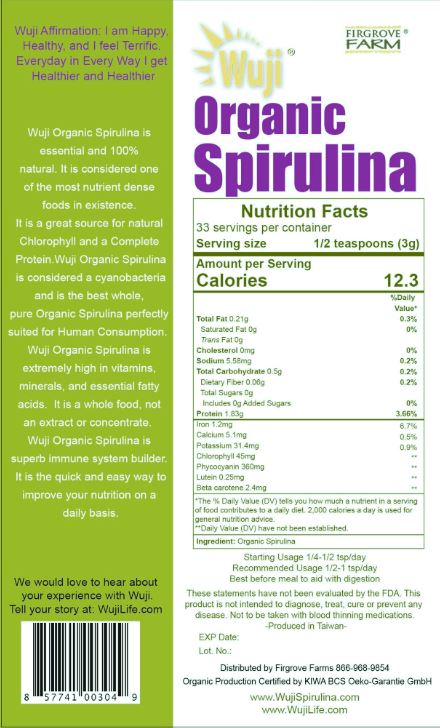 Spiruline biologique Wuji (SC)