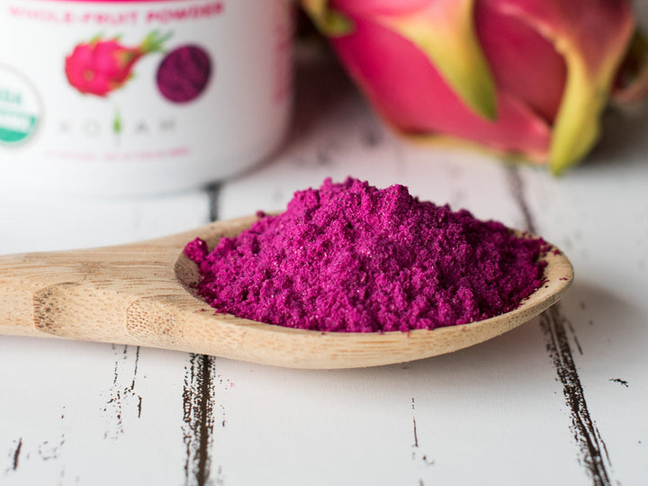 Poudre de fruit du dragon rose biologique