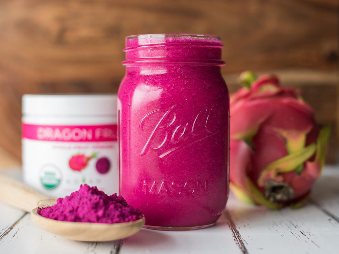 Poudre de fruit du dragon rose biologique
