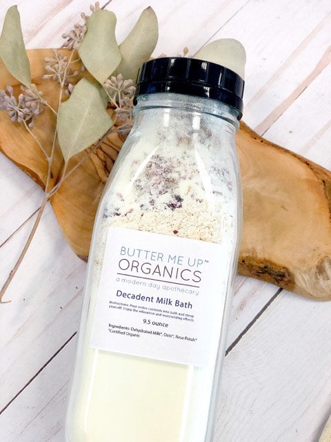 Bain de lait décadent - Bain de pétales de rose et d'avoine
