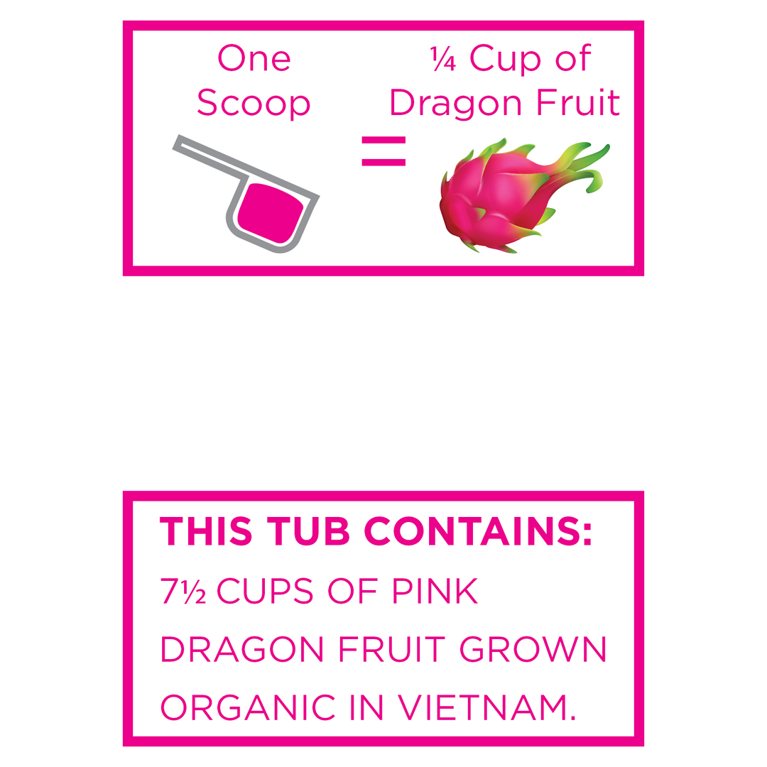 Poudre de fruit du dragon rose biologique