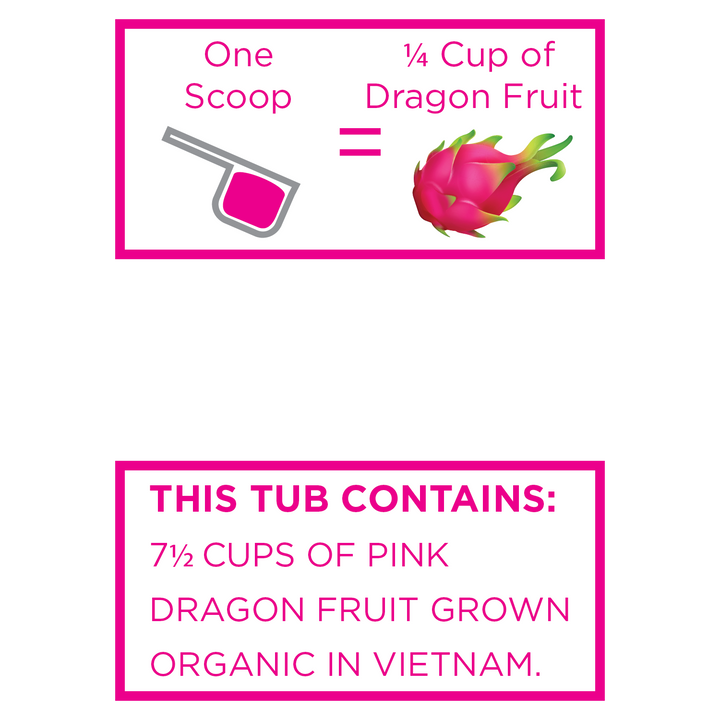 Poudre de fruit du dragon rose biologique
