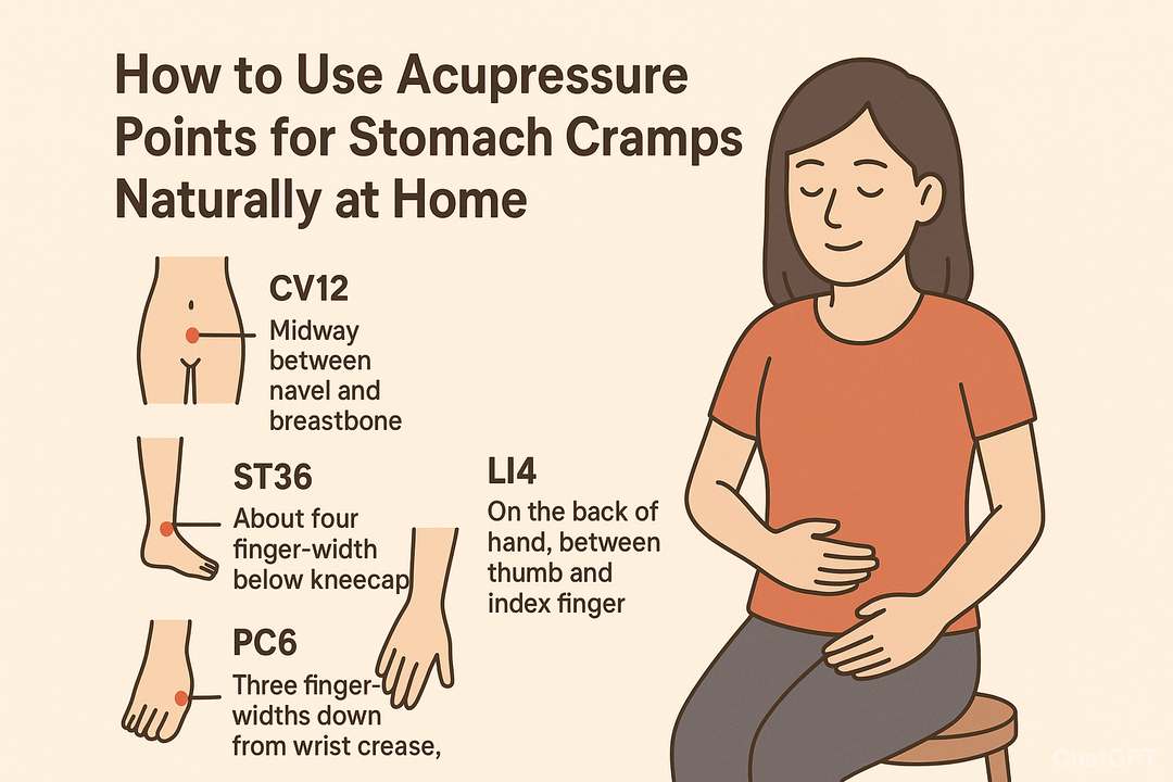 How to use acupressure points for stomach cramps naturally