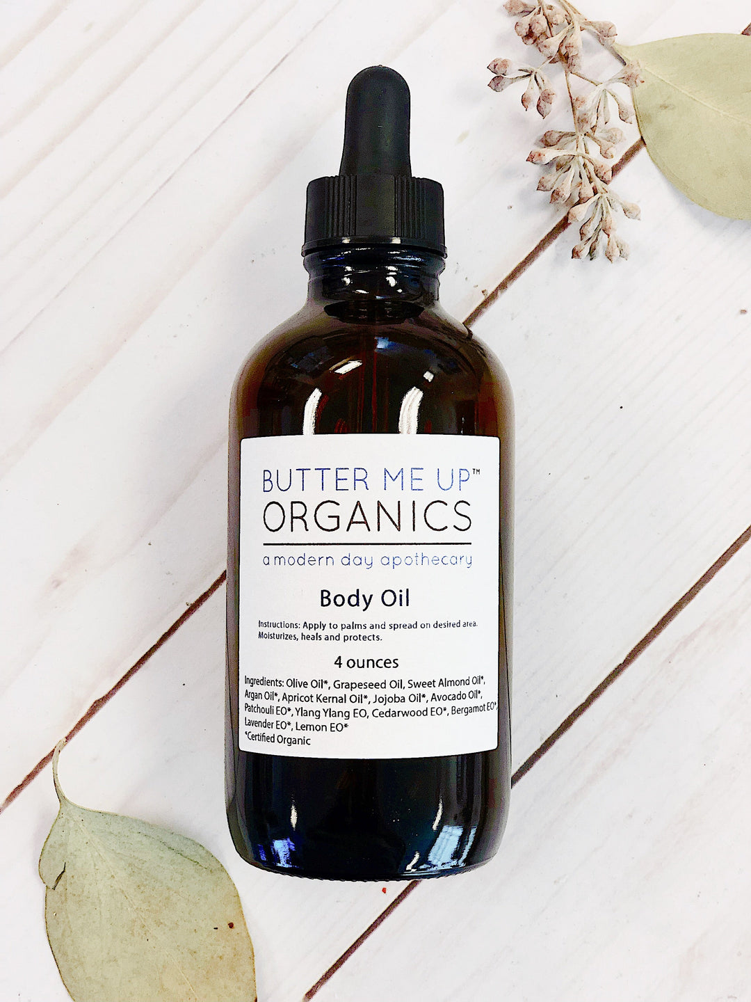 Organic Body Oil / Body Oil / Moisturizer / Organic Oils / Dry Skin Formula