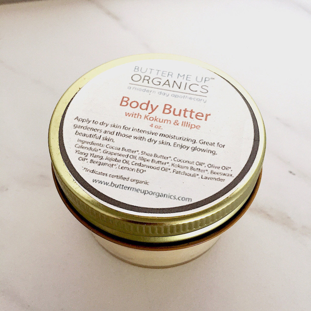 Organic Body Butter / Gardener's Hands / Gardner's Therapy / Elbow Lotion / Heel Lotion / Dry Skin / Dry Hands / Foot Lotion / Hydrating