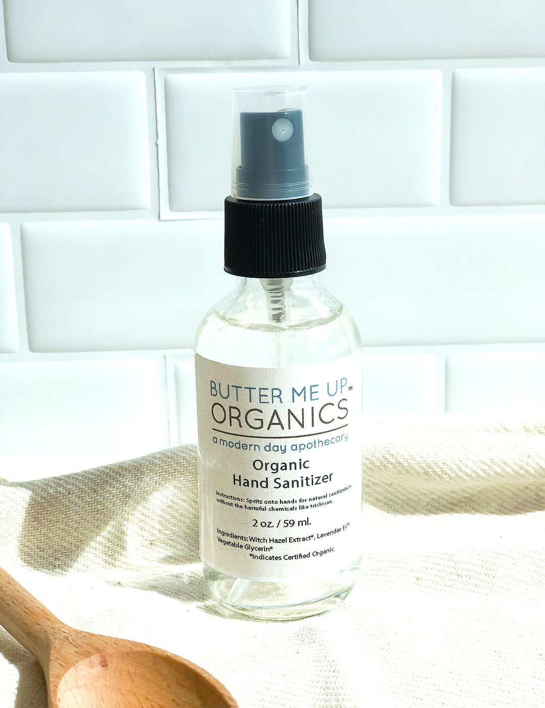 Organic Hand Sanitizer Triclosan Free / Organic Sanitizer / Butter Me UP Organics