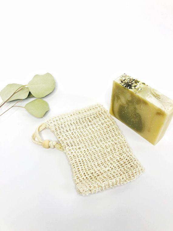 Natural Sisal Soap Saver and Exfoliating Pouch