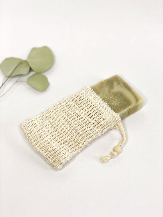 Natural Sisal Soap Saver and Exfoliating Pouch