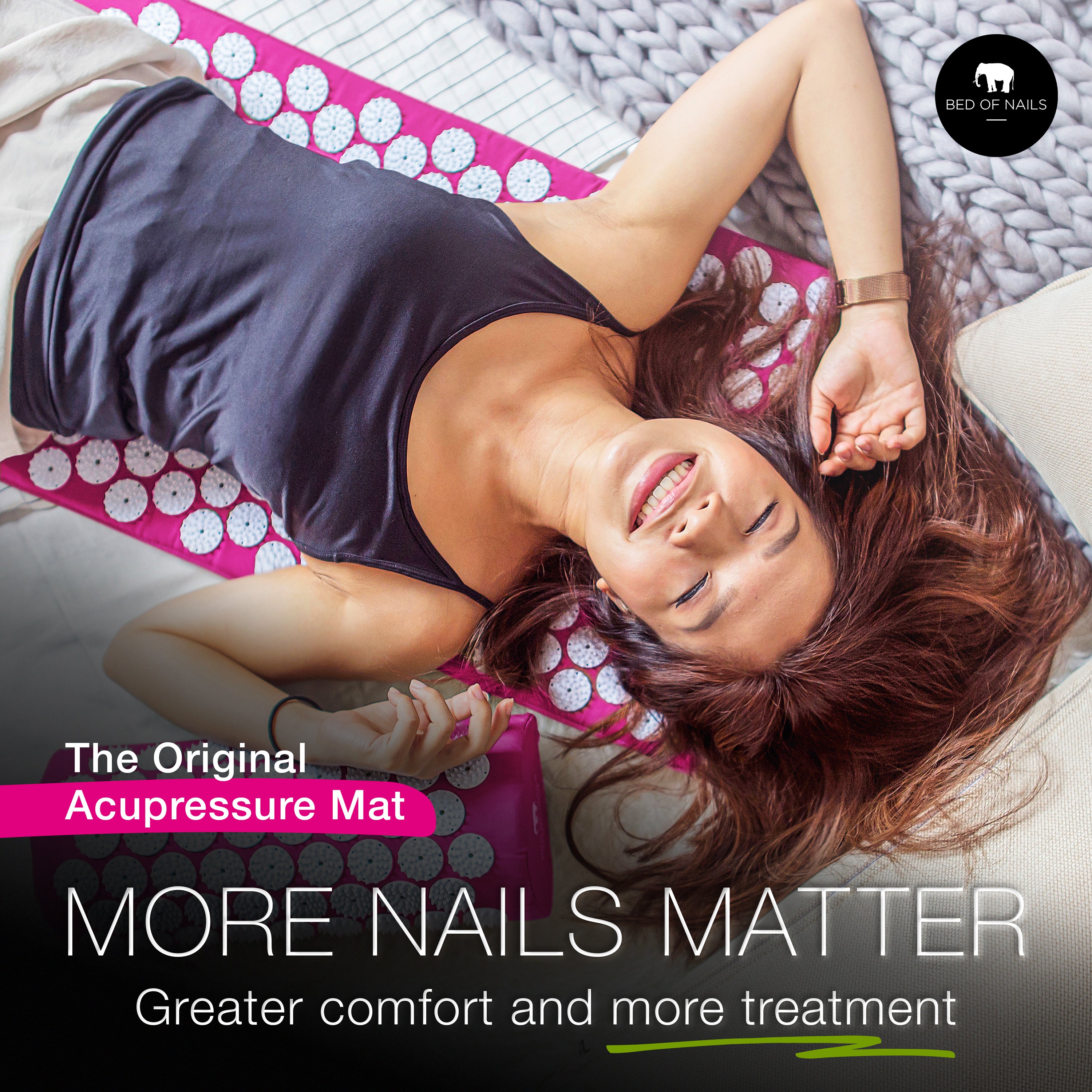Bed of Nails Mat - Pink | Recharge & Relax with BON